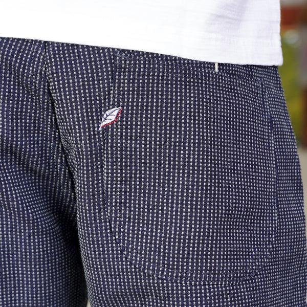 Guilty Parties Pure Blue Japan Stitch Stripe Comfortable Trousers - Indigo