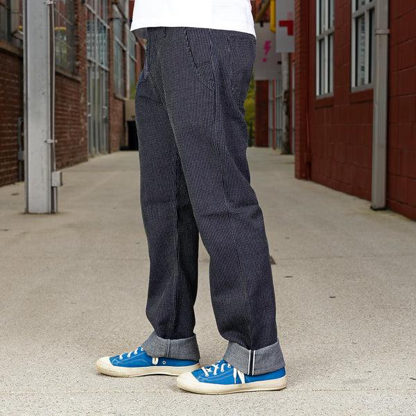 Guilty Parties Pure Blue Japan Stitch Stripe Comfortable Trousers - Indigo