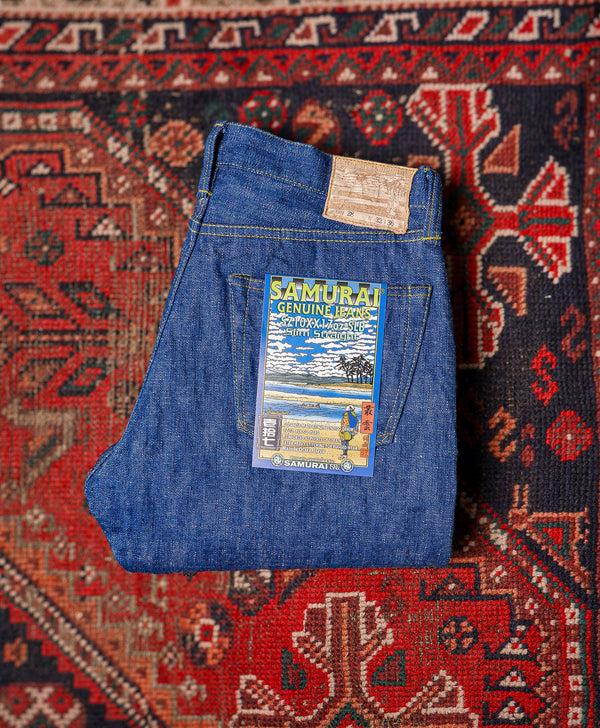 Guilty Parties Samurai S710XX17oz-SLB Murakumo 17oz Slub Slim Straight Jeans - One Washed