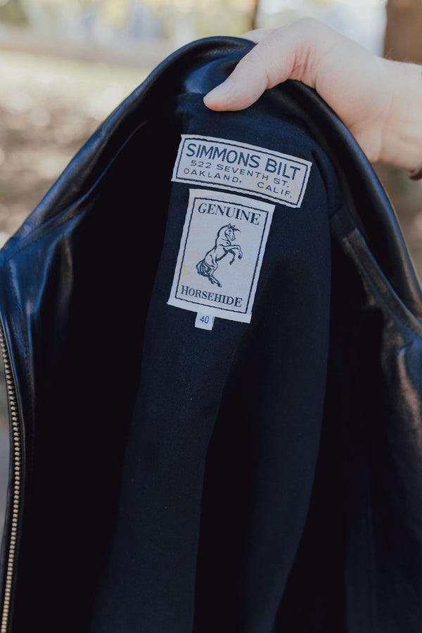 Guilty Parties Simmons Bilt “Resurgent” Leather Jacket – Black Japanese Horsehide