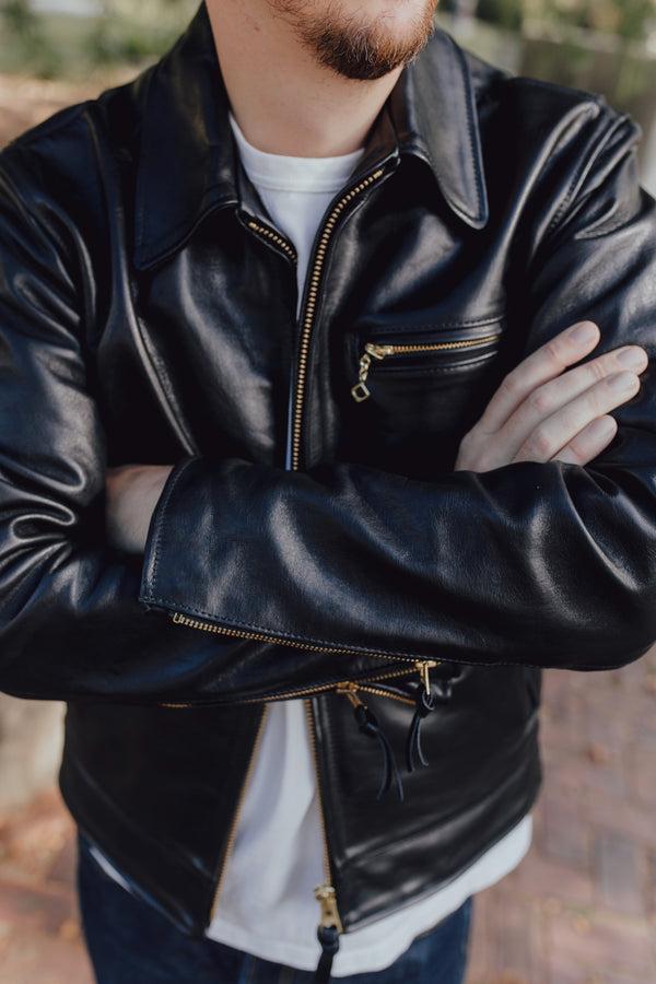 Guilty Parties Simmons Bilt “Resurgent” Leather Jacket – Black Japanese Horsehide