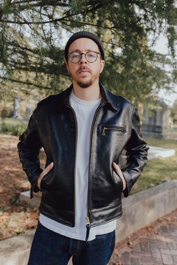 guilty parties Simmons Bilt “Resurgent” Leather Jacket – Black Japanese Horsehide