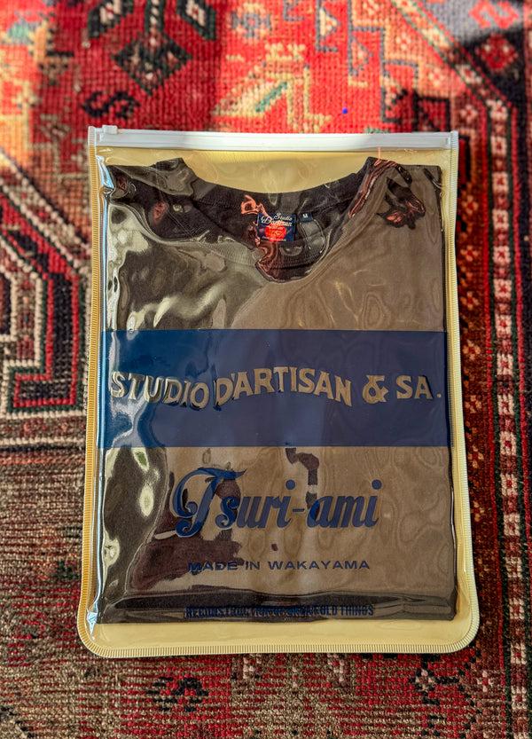 Guilty Parties Studio D'Artisan 9913 Tsuri-Ami Loopwheeled T-Shirt - Black