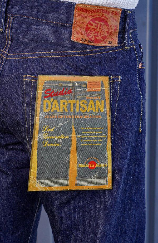 Guilty Parties Studio D'Artisan SD-800 Tapered Fit Natural Indigo Selvedge Denim - One Washed