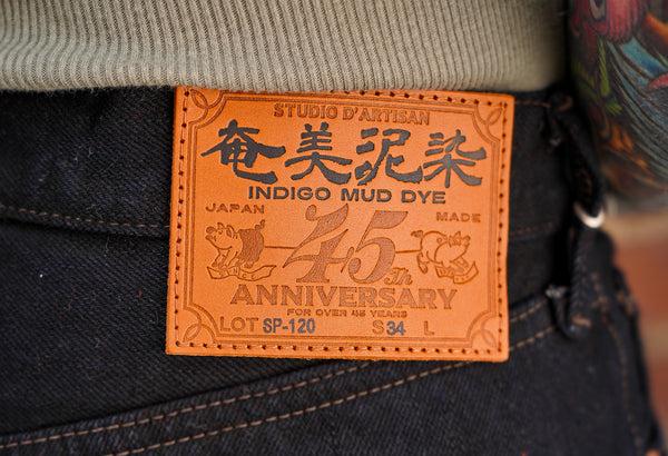 Guilty Parties Studio D'Artisan SP-120 45th Anniversary 18oz Amami Mud-dyed Indigo Straight Fit - One Washed