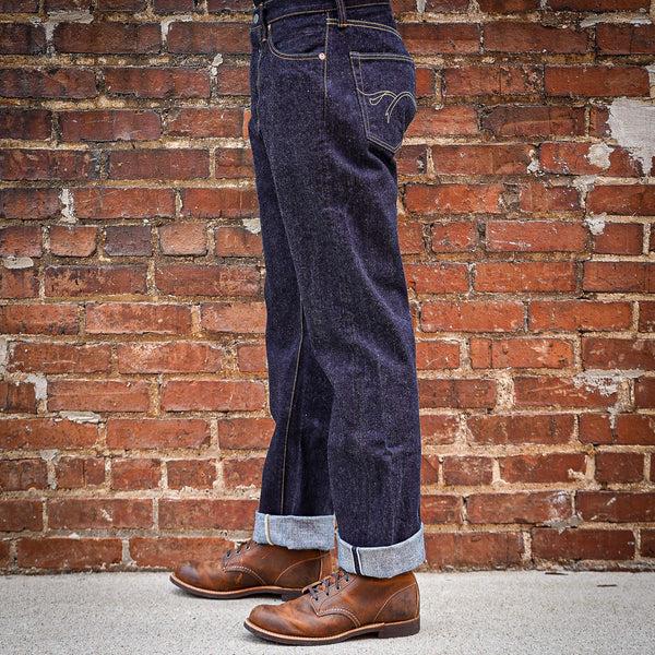 guilty parties The Flat Head FN-3004 14.5oz Wide Tapered Selvedge Denim - Indigo