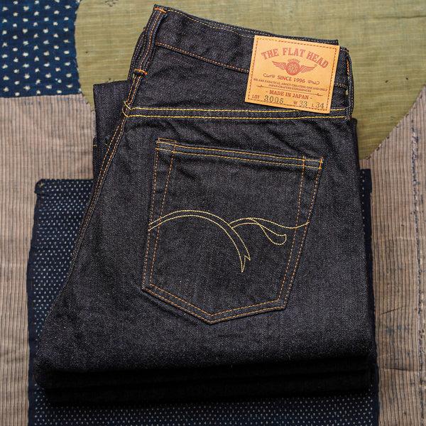 Guilty Parties The Flat Head FN-3005 14.5oz Straight Selvedge Denim - Indigo