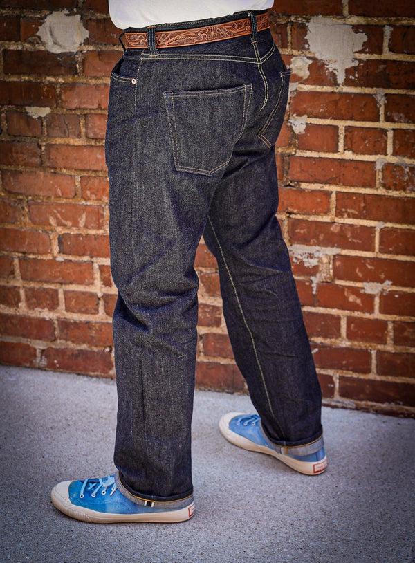 Guilty Parties The Flat Head FN-D110 14.5oz Left Hand Twill Tapered Cut Selvedge Denim - Indigo