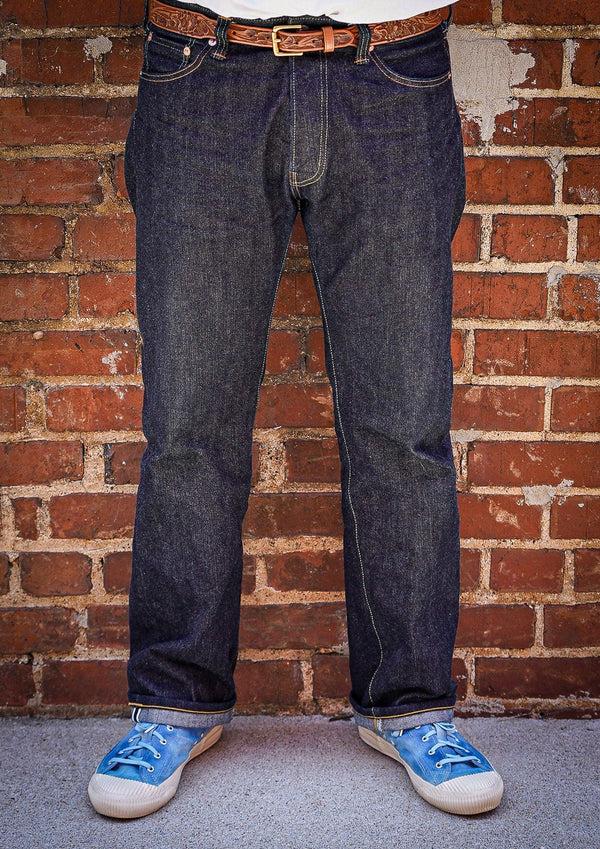 Guilty Parties The Flat Head FN-D110 14.5oz Left Hand Twill Tapered Cut Selvedge Denim - Indigo