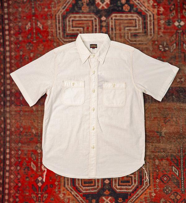 Guilty Parties The Flat Head FN-SCK-010S Short Sleeved Chambray Work Shirt - White