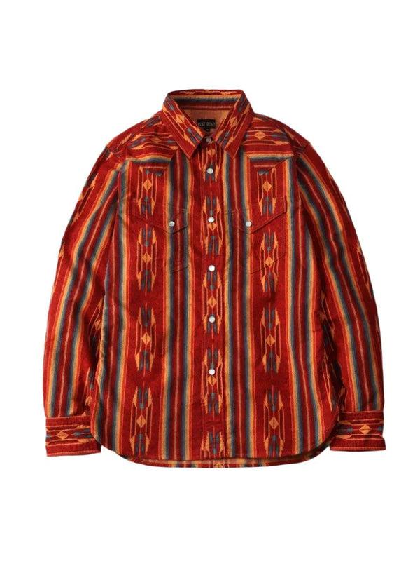 Guilty Parties The Flat Head FN-SCW-018L Native Border Flannel Western Shirt - Red