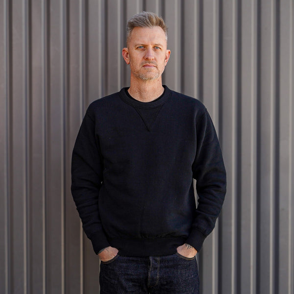 guilty parties The Flat Head FN-SWC-301 Loopwheel Crewneck Sweatshirt - Black