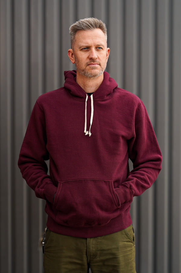 Guilty Parties The Flat Head FN-SWP-301 Loopwheel Hooded Sweatshirt - Burgundy