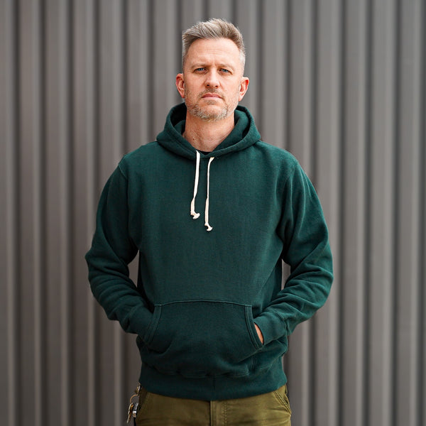 guilty parties The Flat Head FN-SWP-301 Loopwheel Hooded Sweatshirt - Green