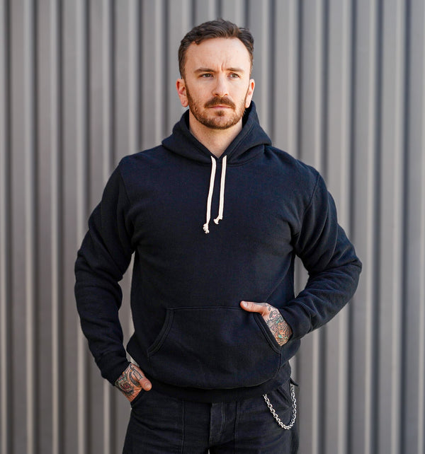 guilty parties The Flat Head FN-SWP-301 Loopwheel Hooded Sweatshirt - Black