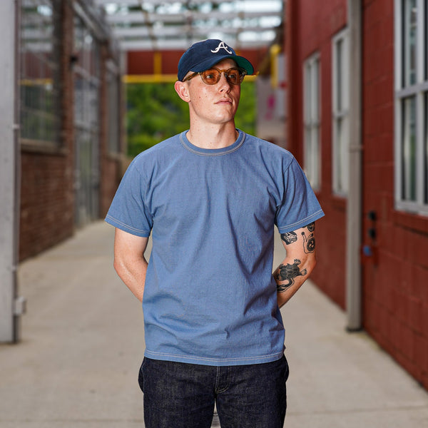 guilty parties The Flat Head FN-THC-101 9oz Heavyweight Tee - Blue