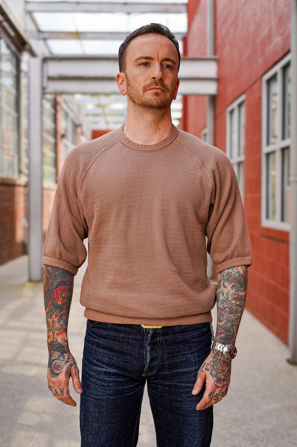 guilty parties The Flat Head FN-THW-002 Thermal Raglan T-Shirt - Brown