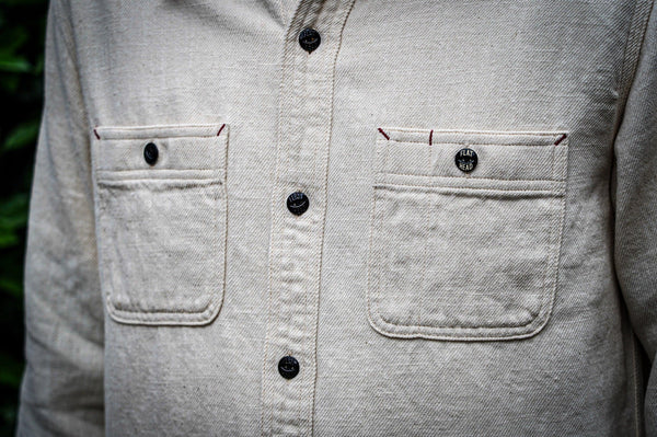 Guilty Parties The Flat Head SCK-008L Twill Work Shirt - Ivory