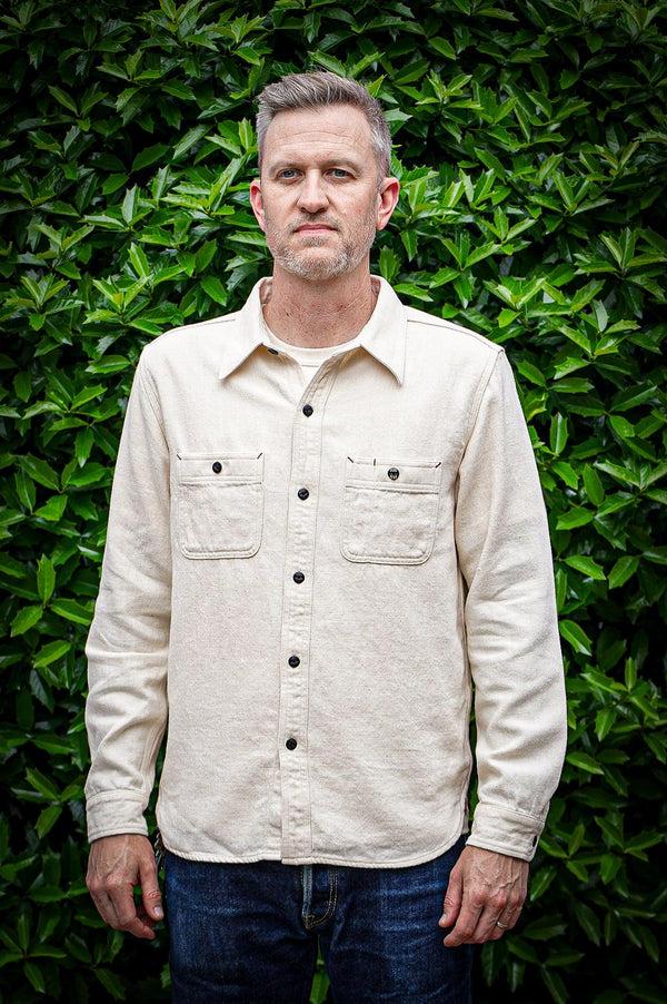 guilty parties The Flat Head SCK-008L Twill Work Shirt - Ivory