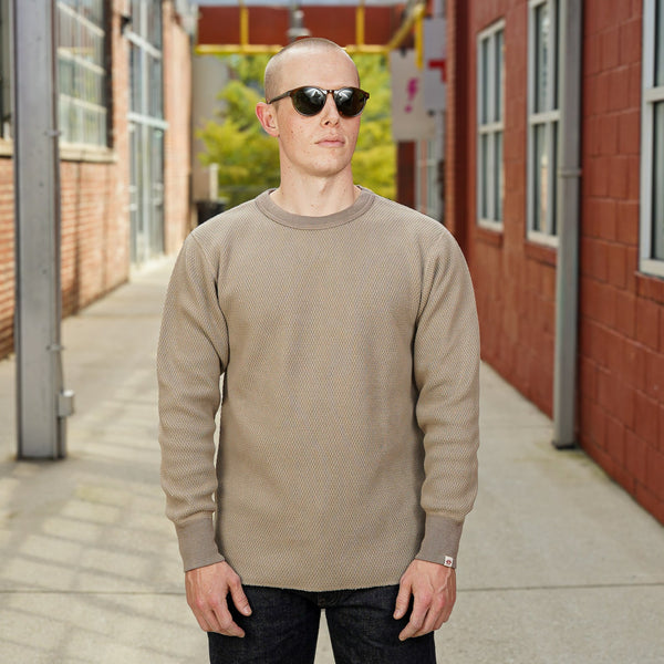 guilty parties UES Double Honeycomb Thermal Shirt - Beige