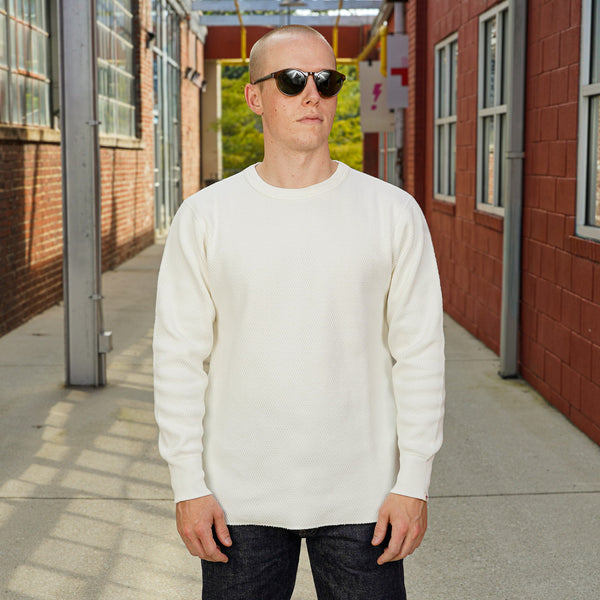 guilty parties UES Double Honeycomb Thermal Shirt - Off White