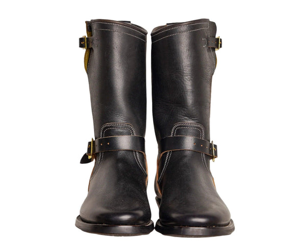 Guilty Parties Unsung House Engineer Boots - Wicket & Craig / Horween - Overdyed Black