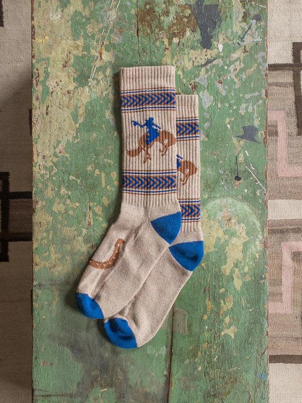 guilty parties Wythe Bucking Bronc Recycled Cotton Camp Socks