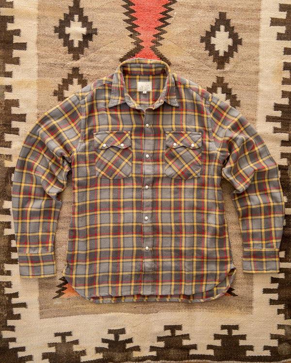 Guilty Parties Wythe Flannel Pearlsnap Shirt - Dusk Plaid