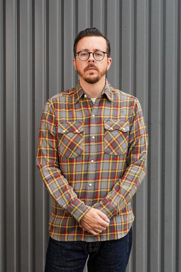 Guilty Parties Wythe Flannel Pearlsnap Shirt - Dusk Plaid