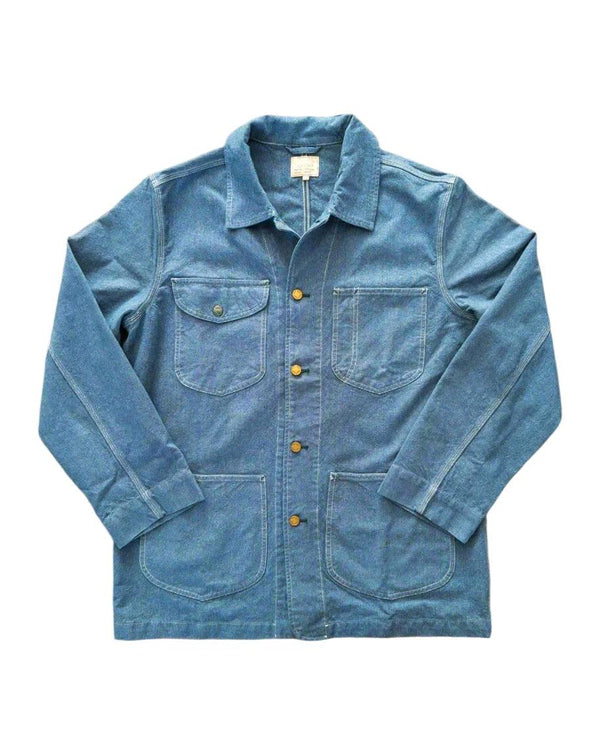 Guilty Parties Wythe Heavyweight Pinpoint Canvas Barn Jacket - Blue