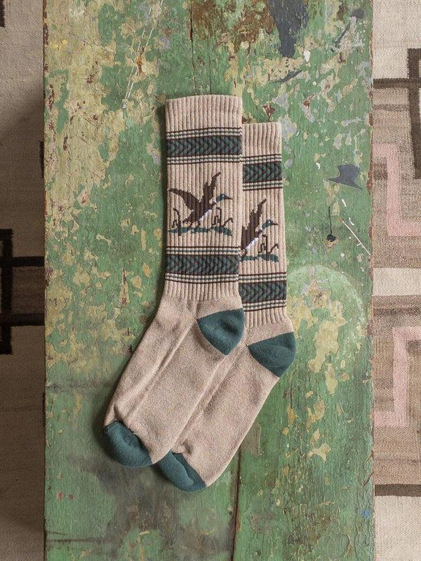 guilty parties Wythe Mallard Flight Recycled Cotton Camp Socks