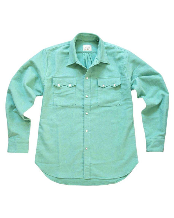 Guilty Parties Wythe Moleskin Pearlsnap Shirt - Turquoise