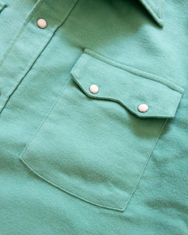 Guilty Parties Wythe Moleskin Pearlsnap Shirt - Turquoise
