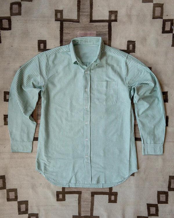 Guilty Parties Wythe Oxford Cloth Button Down - Evergreen Stripe