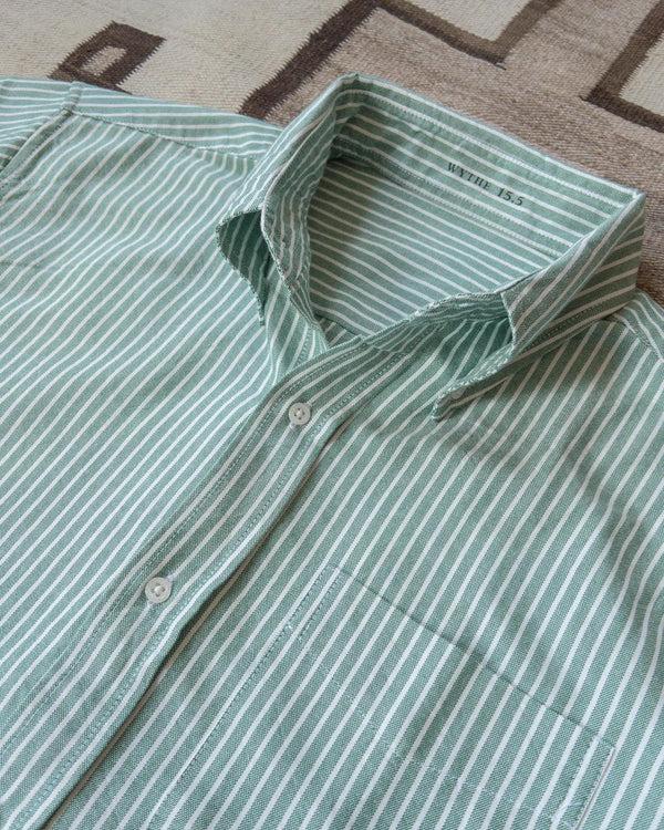 Guilty Parties Wythe Oxford Cloth Button Down - Evergreen Stripe