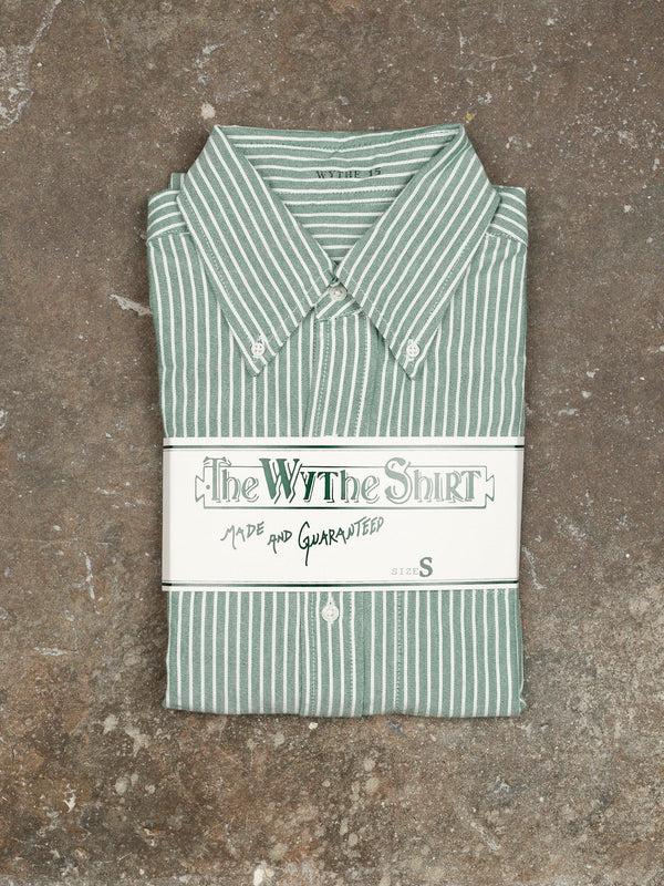 guilty parties Wythe Oxford Cloth Button Down - Evergreen Stripe