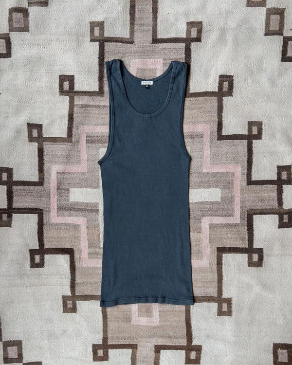 guilty parties Wythe Tubular Cotton Ribbed Tank Top - Faded Black