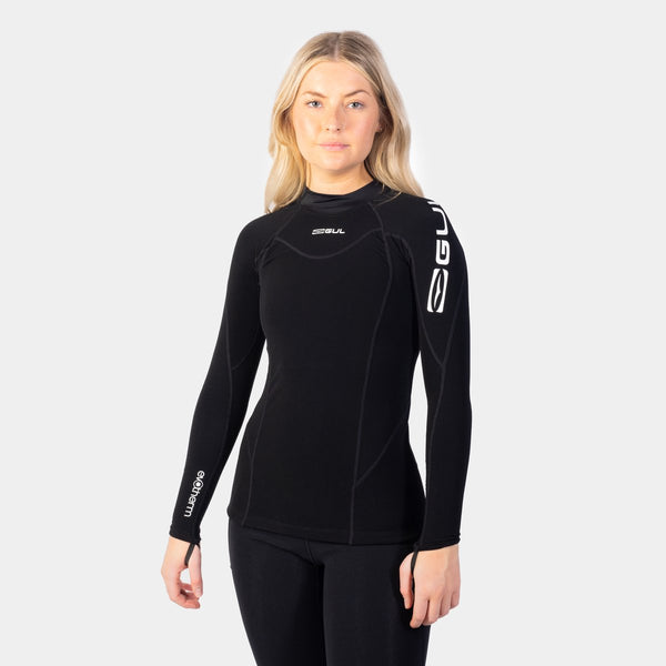 Gul Evotherm Ladies Long Sleeve Flatlock Thermal BLACK