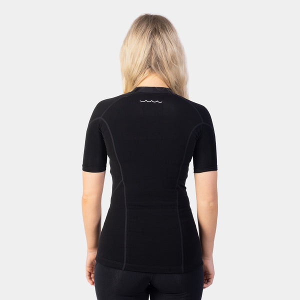 Gul Evotherm Ladies Short Sleeve Flatlock Thermal BLACK