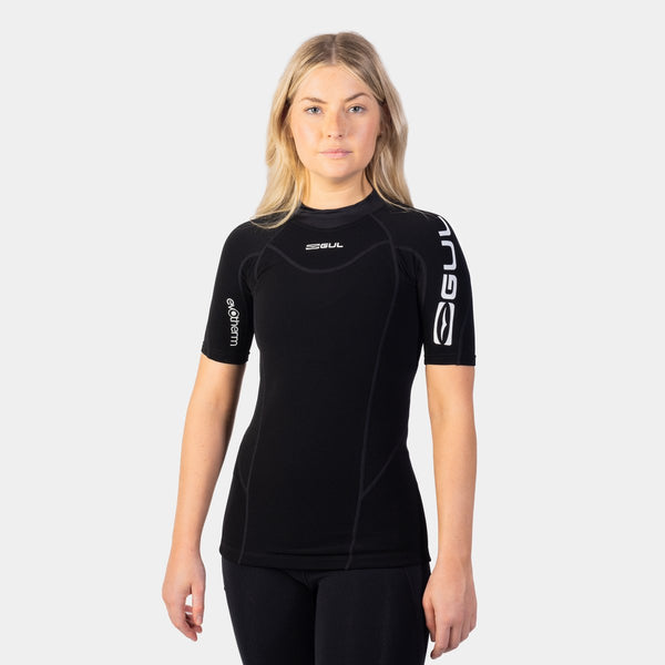 Gul Evotherm Ladies Short Sleeve Flatlock Thermal BLACK