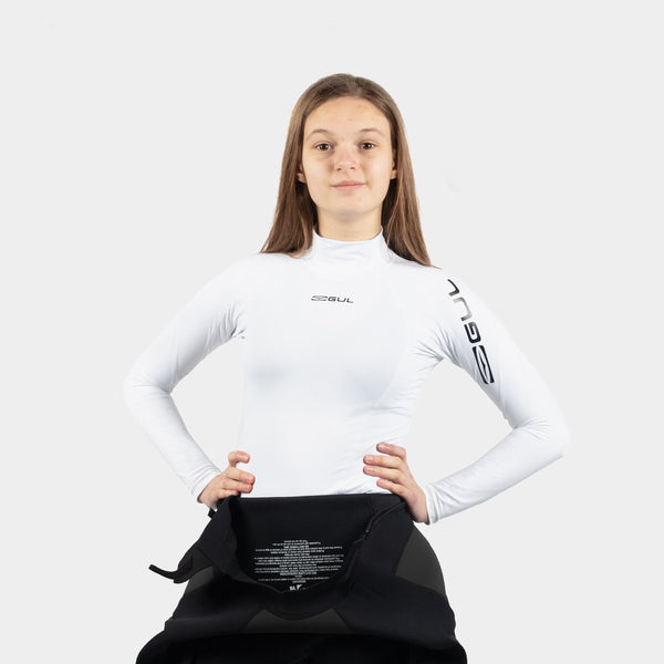 gul UV PROTECT FL LS JNR RASHGUARD WHITE