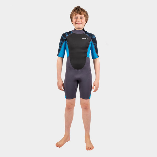 gul Response 3/2mm Flatlock Junior Shorty GREY/BLUE