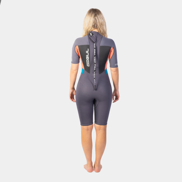 Gul Response 3/2mm Flatlock Ladies Shorty Navy/Paisley