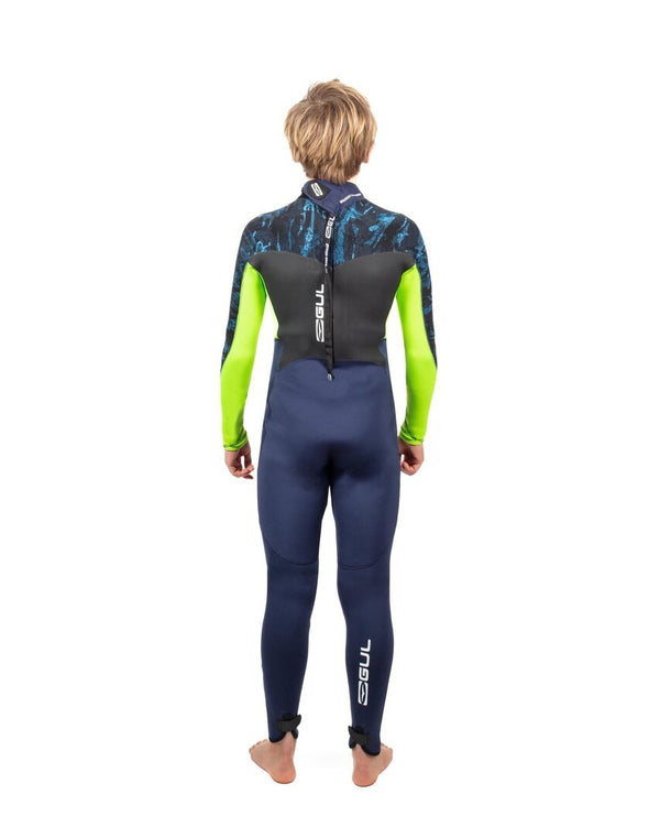 Gul Response 4/3mm Blindstitched Junior Steamer Grey/Cyan