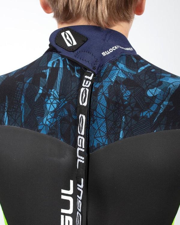 Gul Response 4/3mm Blindstitched Junior Steamer Grey/Cyan