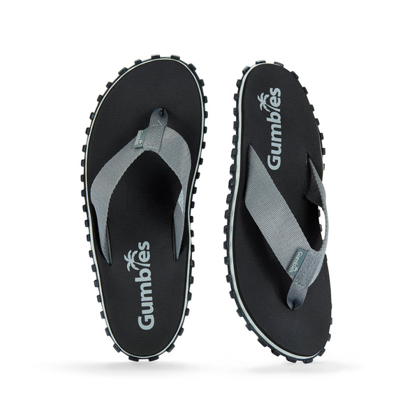 Gumbies Duckbill - Flip-Flops - Men's - Black & Grey