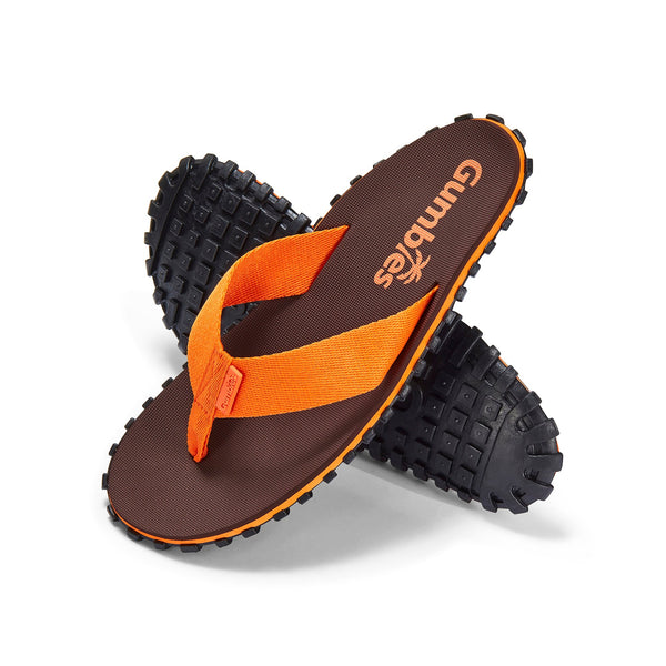 gumbies Duckbill Flip-Flops - Men's - Brown & Orange