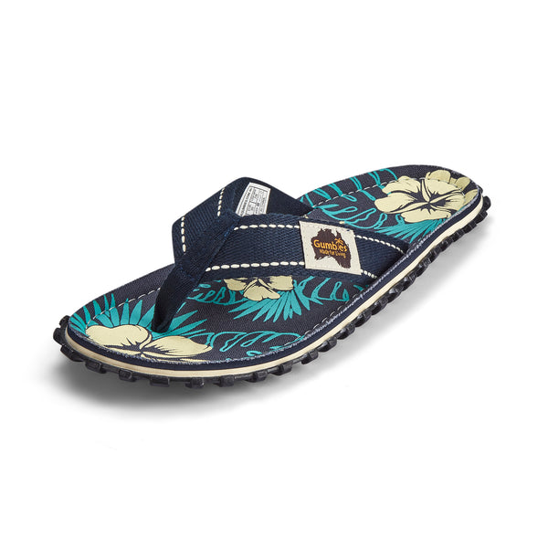 Gumbies Islander Flip-Flops - Men's - Blue Hibiscus