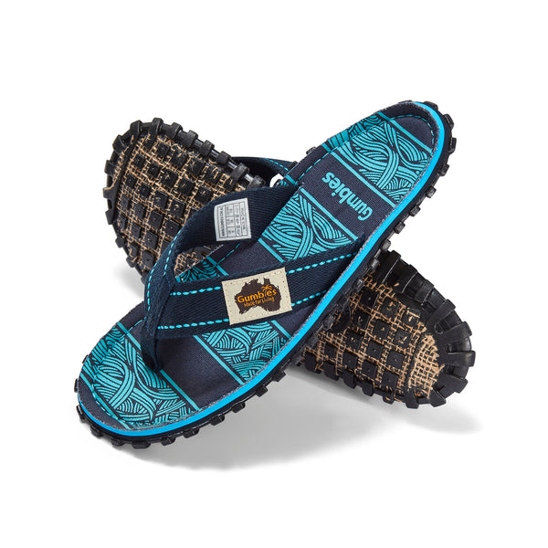 gumbies Islander Flip-Flops - Women's - Navy Waves