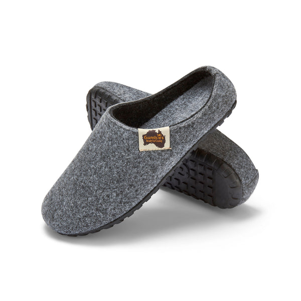 gumbies Outback Slippers - Men's - Grey & Charcoal
